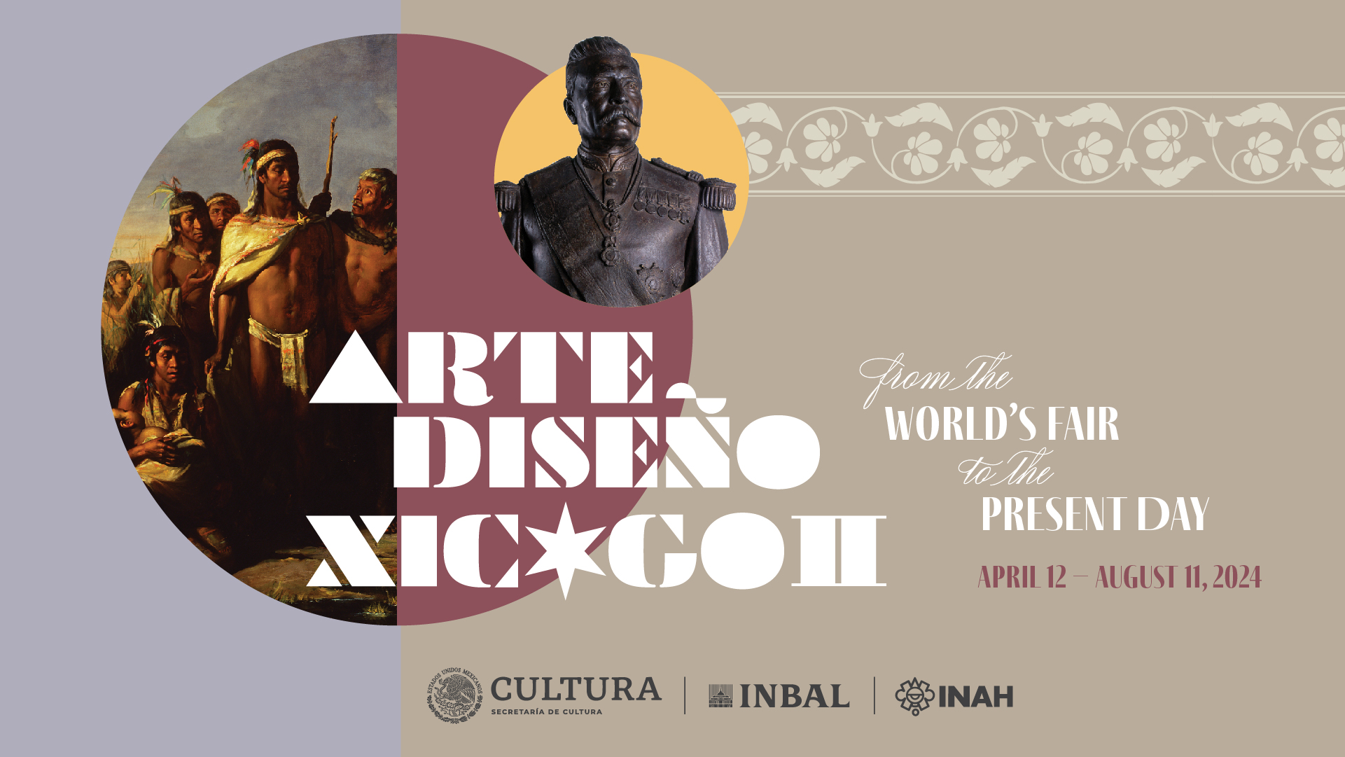 Exhibition graphic that says: "Arte Diseño Xicágo II – From the World’s Fair to the Present Day"